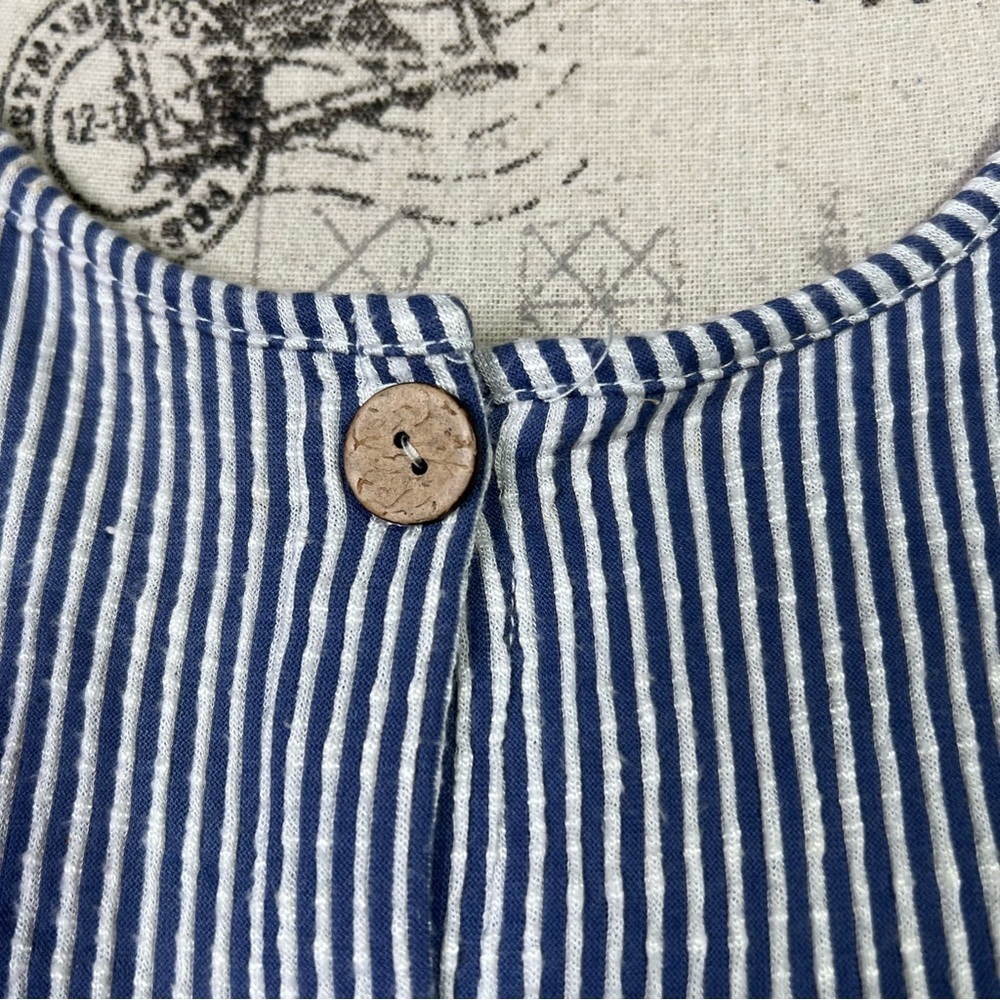 W5 Nautical Striped Front Tie Top - Picture 2 of 5